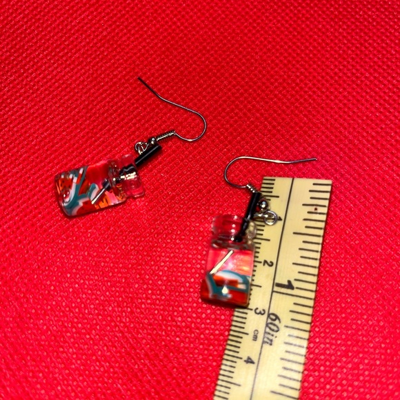 New Pearl Milk Tea Fruit Creative Personality Drop Earrings - Picture 4 of 6